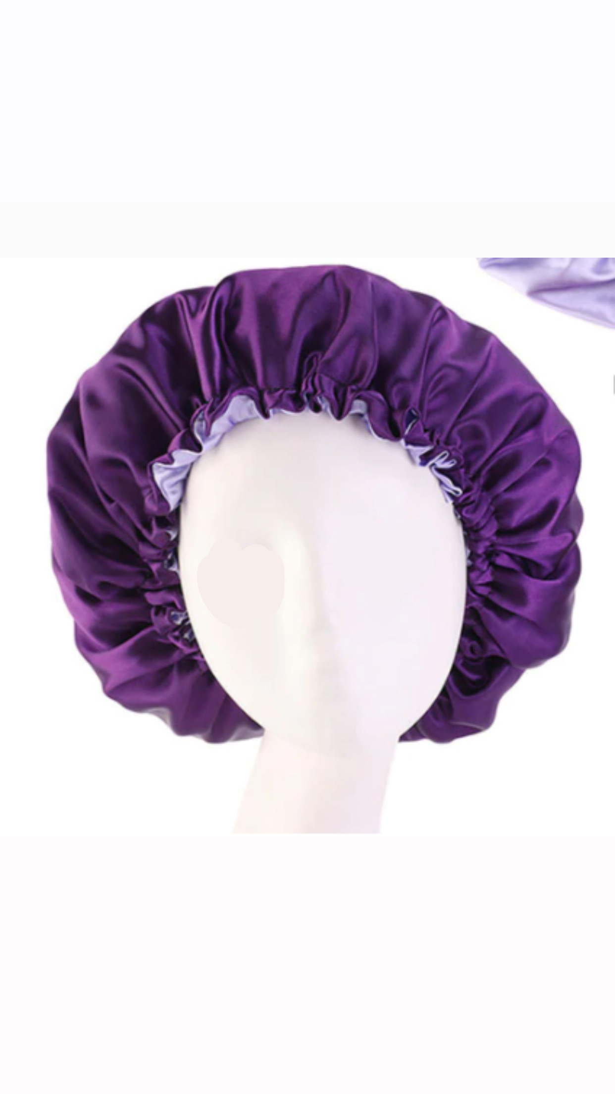Purple Reversible Satin Bonnet - Wrapped By Sarah